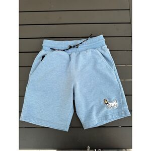GOAT USA Boys Knit Shorts Light Blue Athletic Streetwear Youth Large Lacrosse